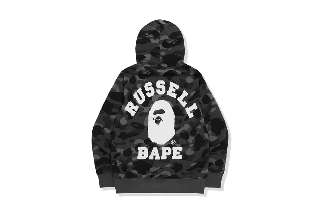 BAPE RUSELL BLACK CAMO HOODIE