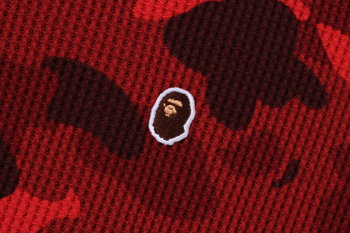 BAPE RED CAMO THERMAL FUL ZIP HOODIE