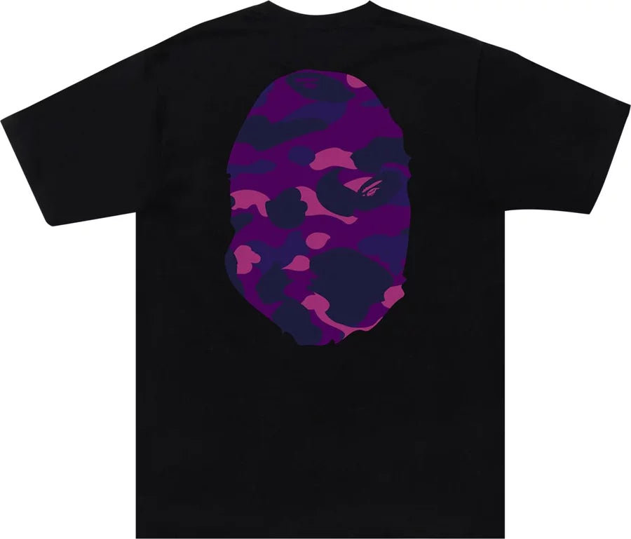 BAPE PURPLE CAMO BIG APE HEAD TEE