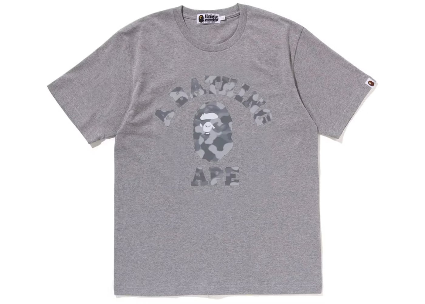 BAPE GREY CAMO COLLEGE TEE