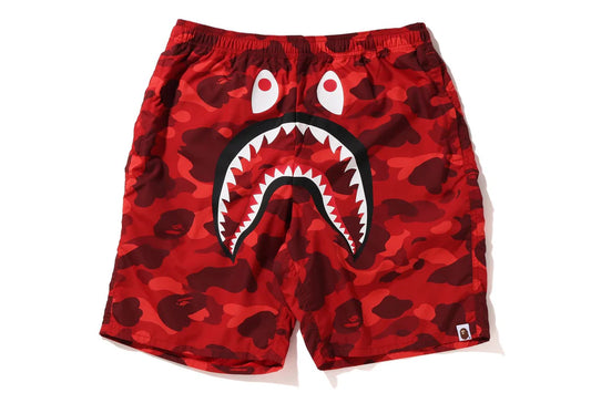 BAPE RED CAMO BEACH SHORTS